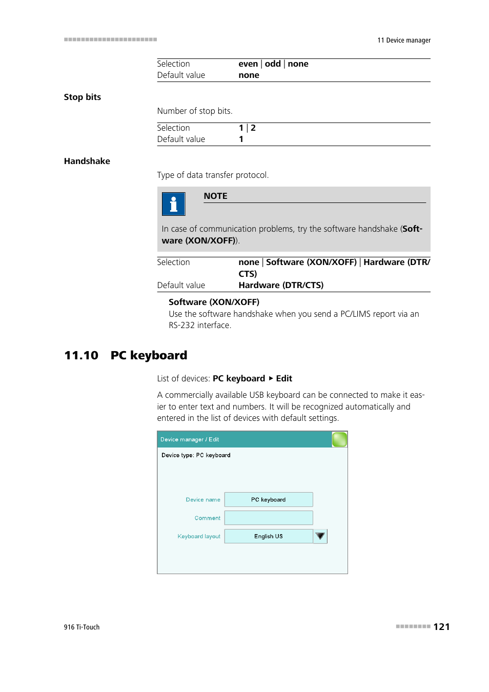 10 pc keyboard | Metrohm 916 Ti-Touch User Manual | Page 137 / 459