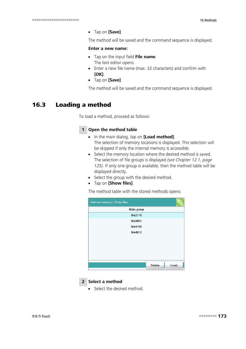 3 loading a method | Metrohm 916 Ti-Touch User Manual | Page 189 / 459