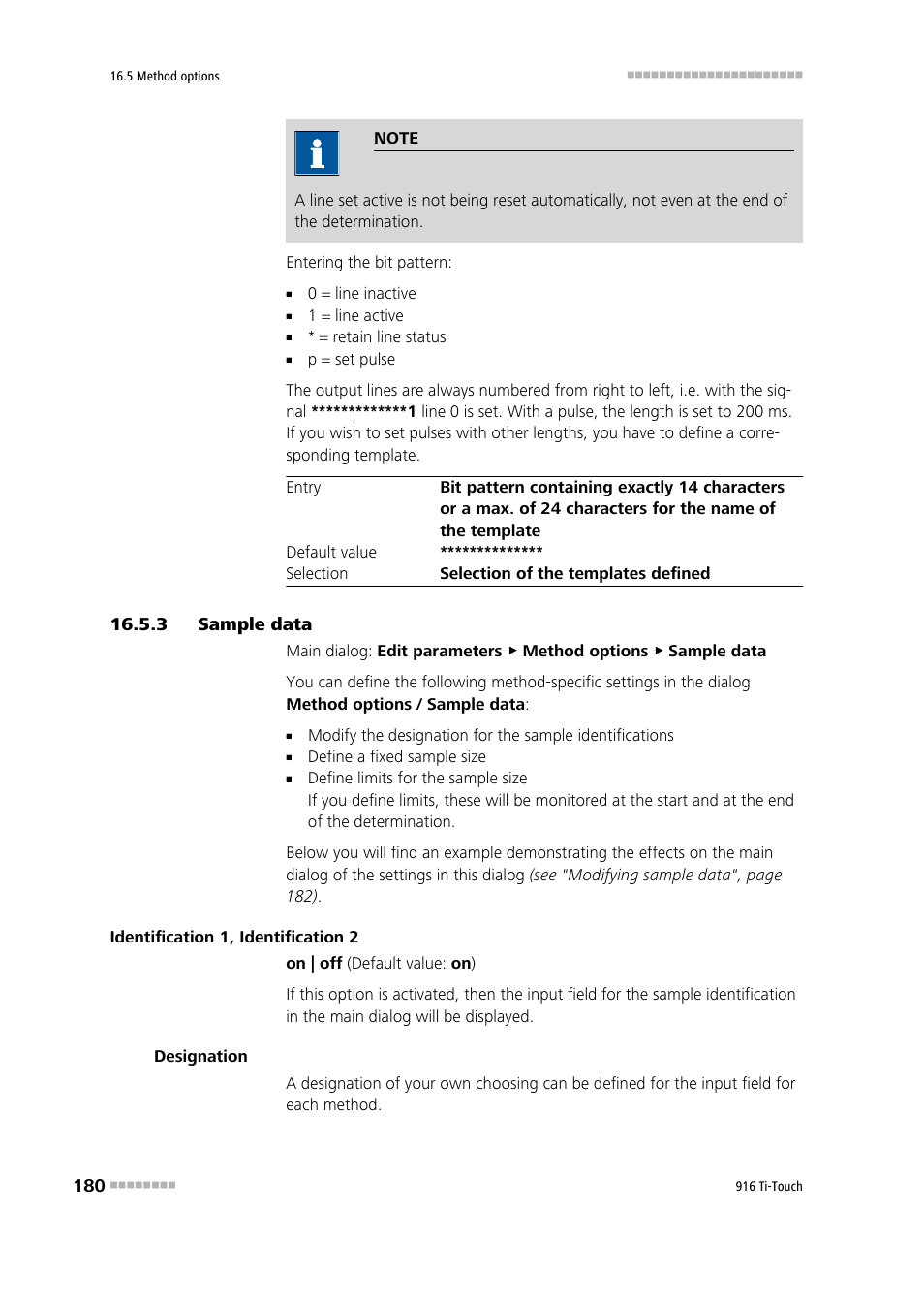 3 sample data, Sample data | Metrohm 916 Ti-Touch User Manual | Page 196 / 459