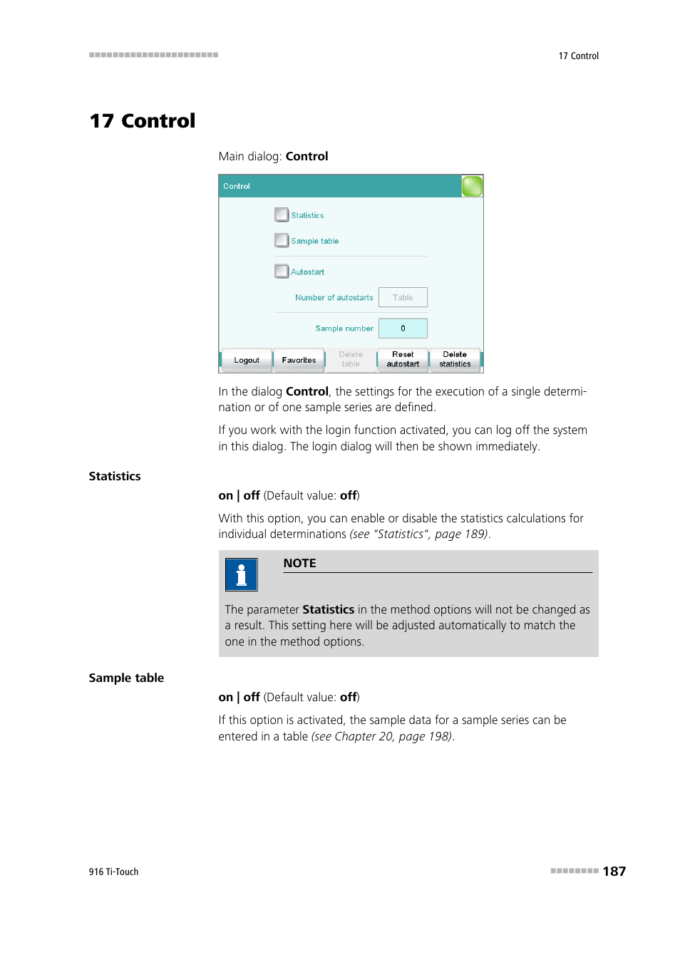 17 control | Metrohm 916 Ti-Touch User Manual | Page 203 / 459