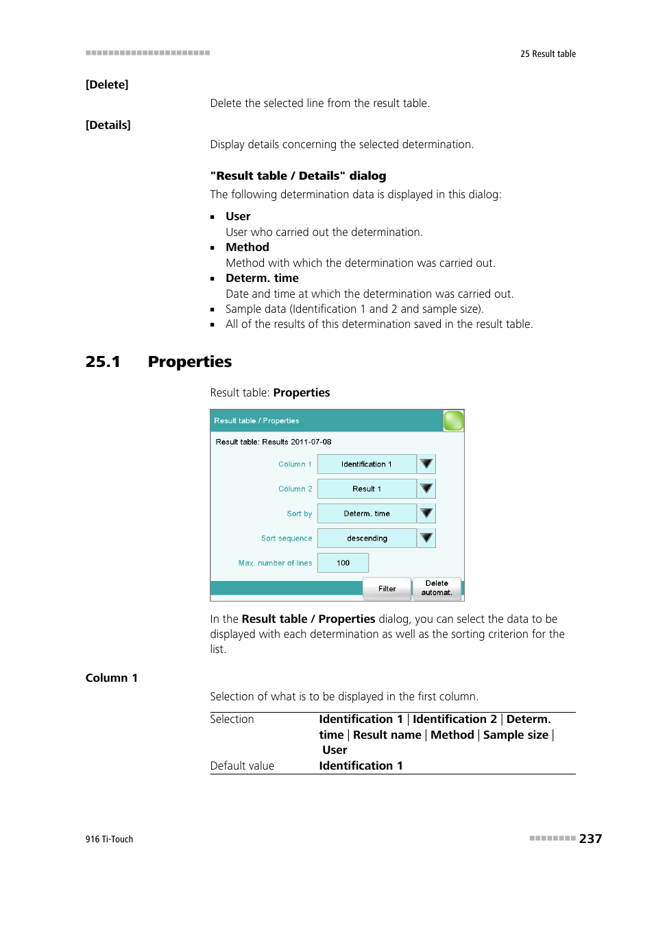 1 properties | Metrohm 916 Ti-Touch User Manual | Page 253 / 459