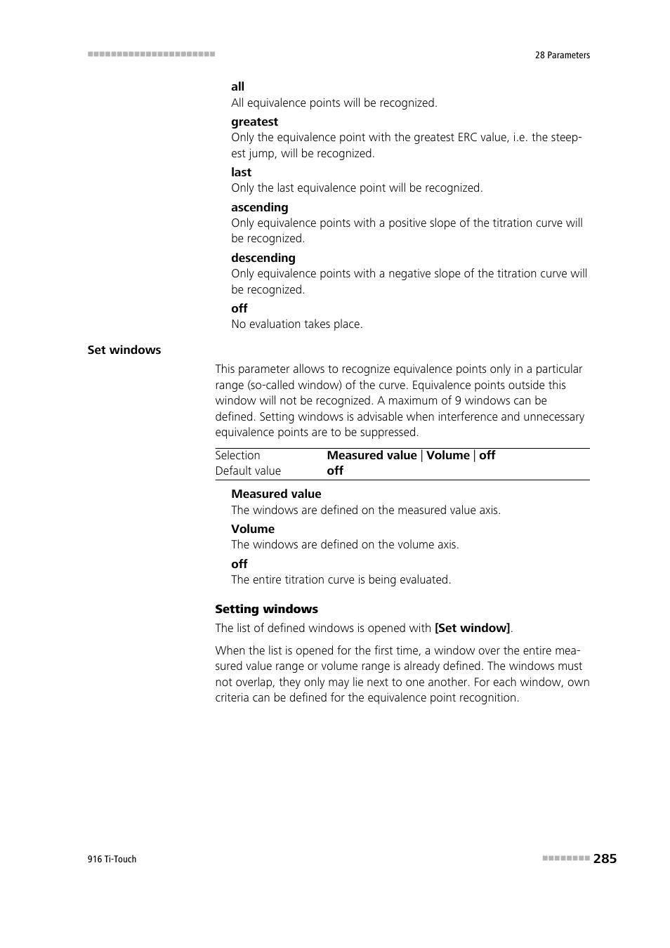 Metrohm 916 Ti-Touch User Manual | Page 301 / 459