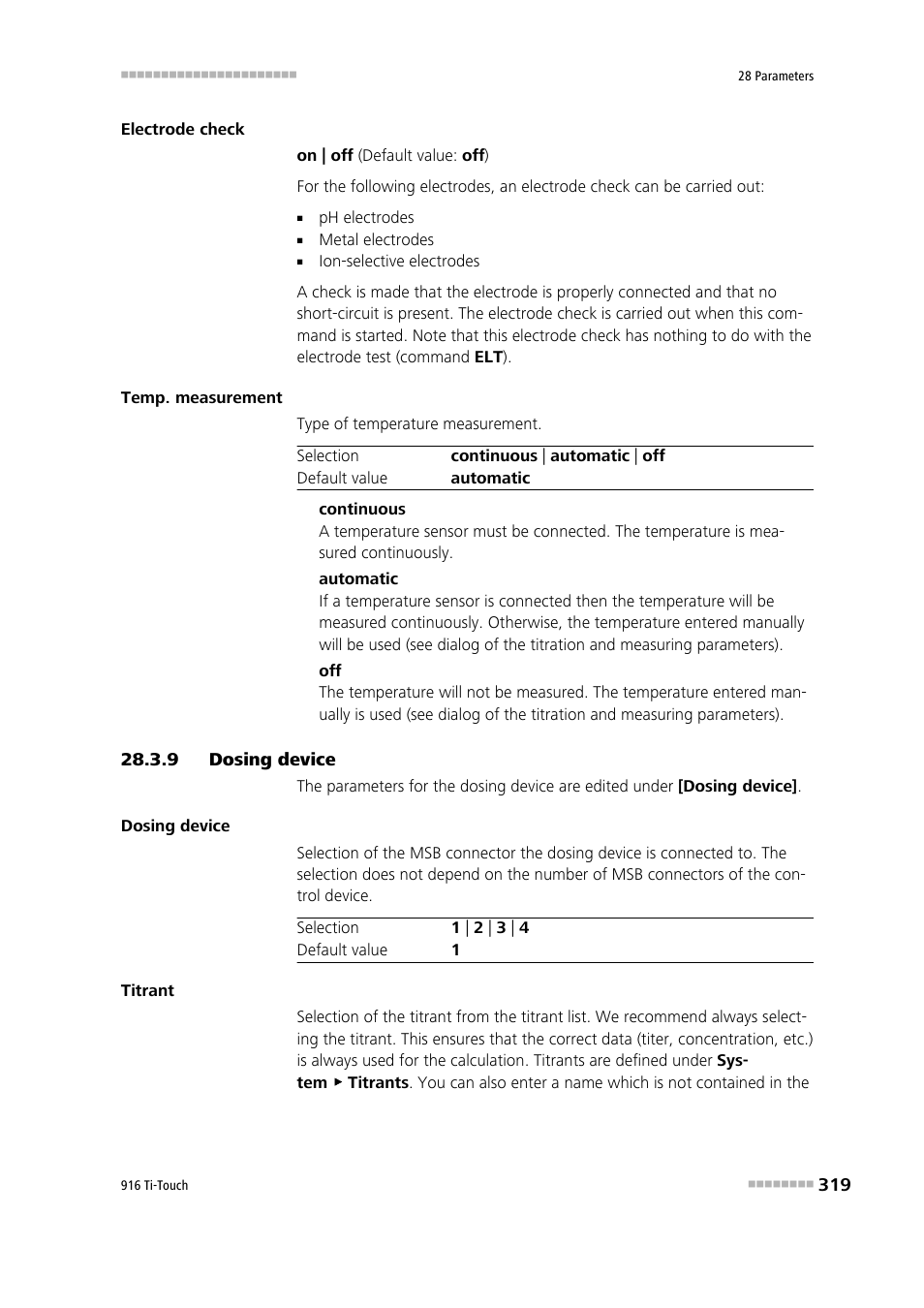 9 dosing device, Dosing device | Metrohm 916 Ti-Touch User Manual | Page 335 / 459