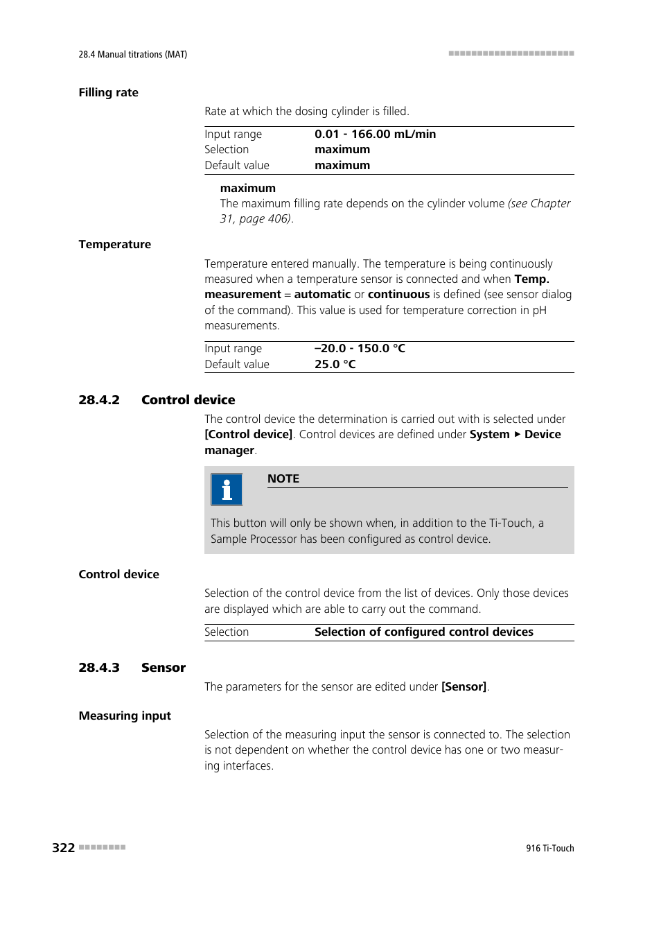 2 control device, 3 sensor, Control device | Sensor | Metrohm 916 Ti-Touch User Manual | Page 338 / 459