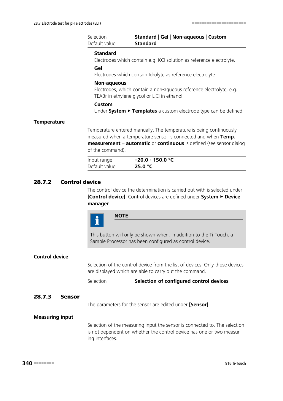 2 control device, 3 sensor, Control device | Sensor | Metrohm 916 Ti-Touch User Manual | Page 356 / 459