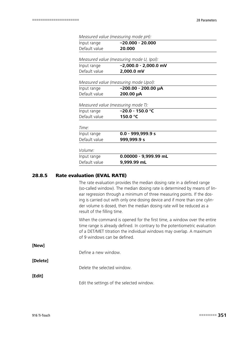 5 rate evaluation (eval rate), Rate evaluation (eval rate) | Metrohm 916 Ti-Touch User Manual | Page 367 / 459