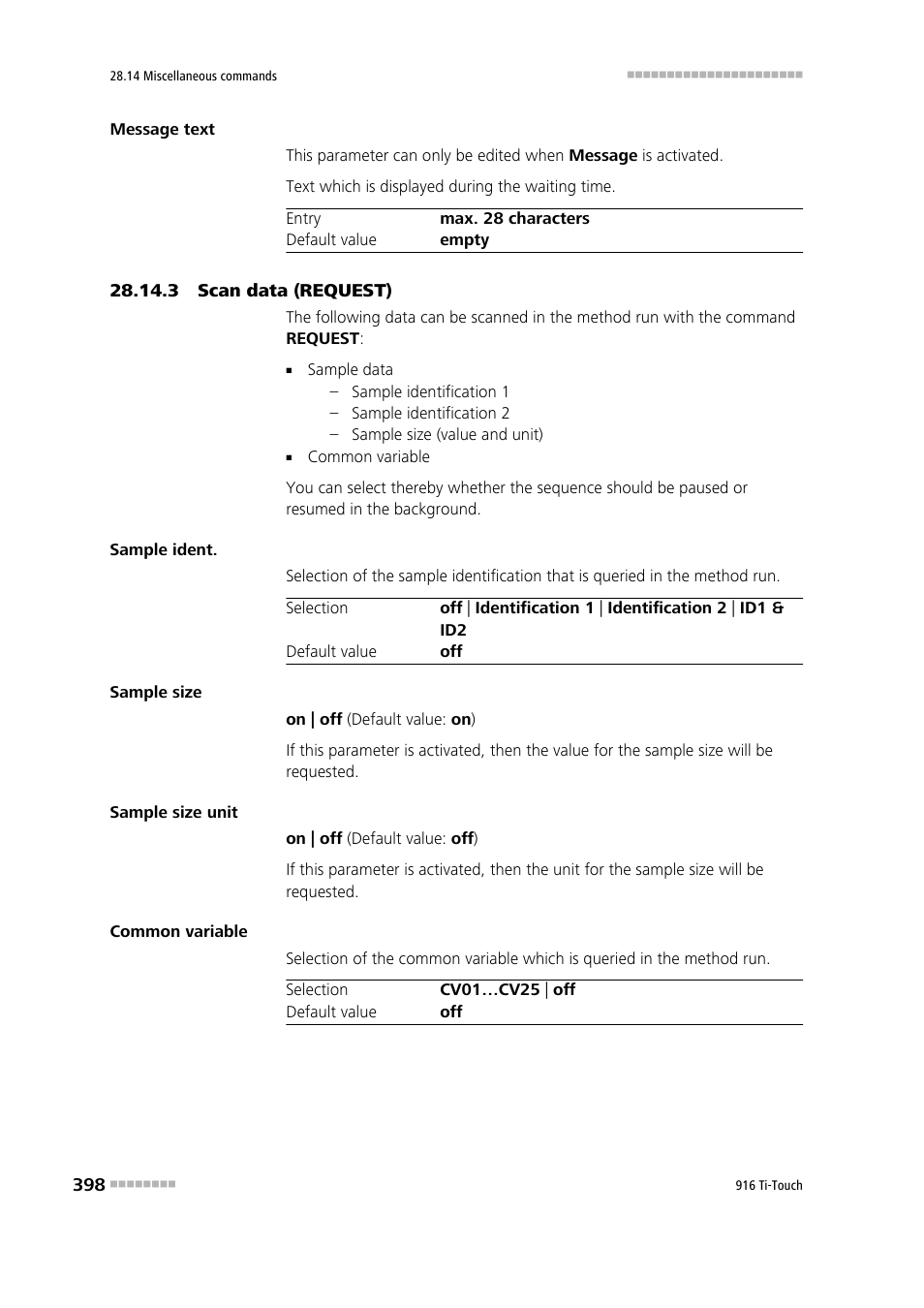 3 scan data (request) | Metrohm 916 Ti-Touch User Manual | Page 414 / 459