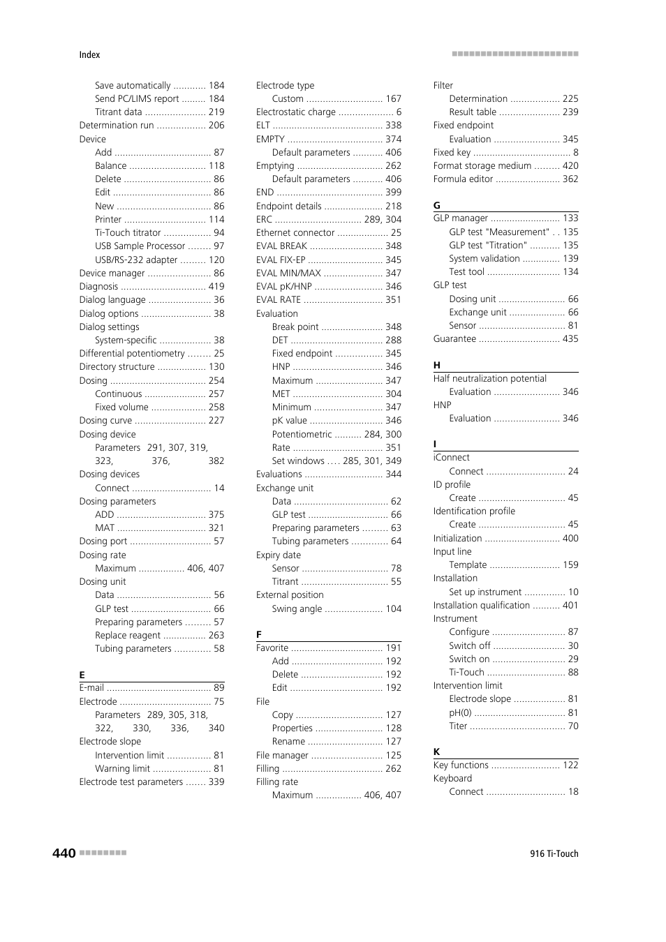 Metrohm 916 Ti-Touch User Manual | Page 456 / 459