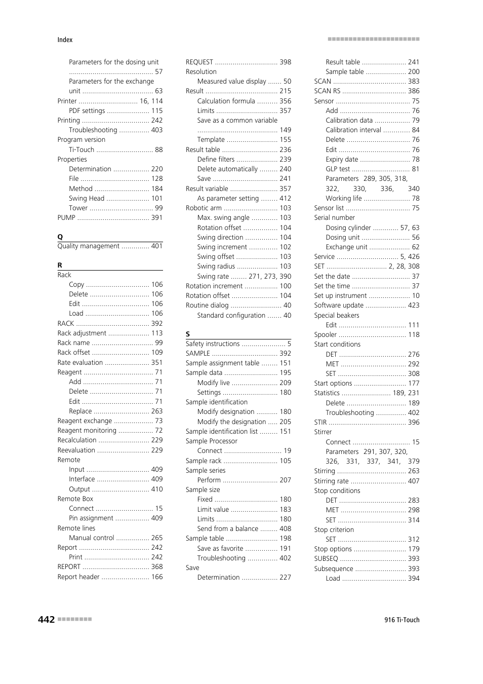 Metrohm 916 Ti-Touch User Manual | Page 458 / 459