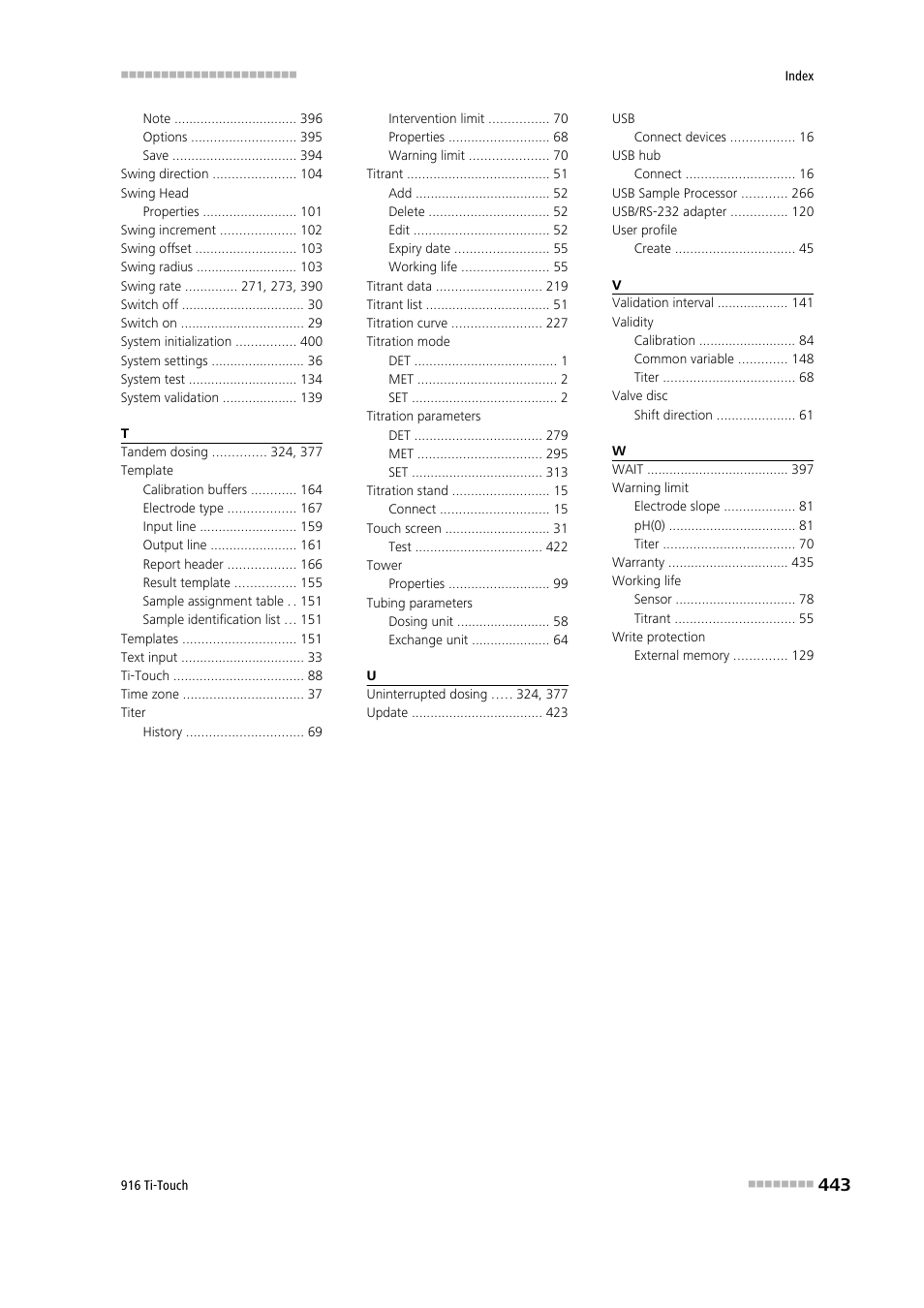 Metrohm 916 Ti-Touch User Manual | Page 459 / 459