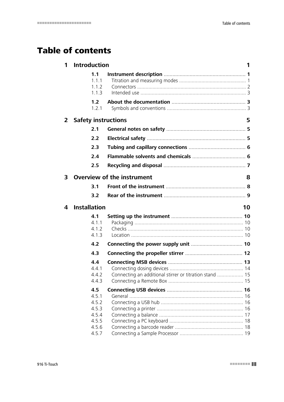 Metrohm 916 Ti-Touch User Manual | Page 5 / 459