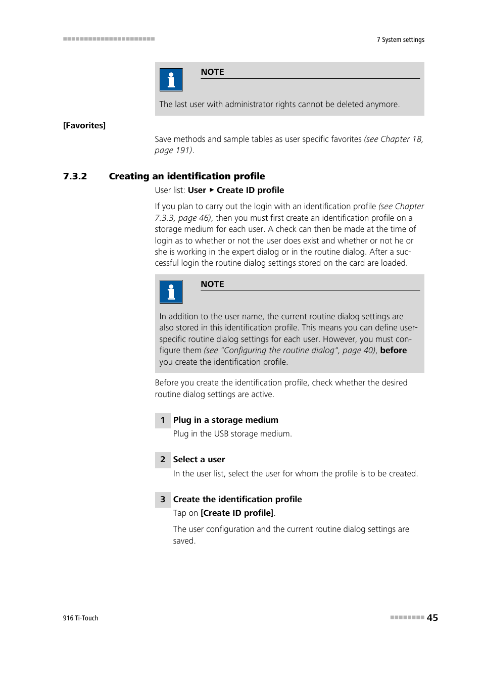 2 creating an identification profile, Creating an identification profile | Metrohm 916 Ti-Touch User Manual | Page 61 / 459