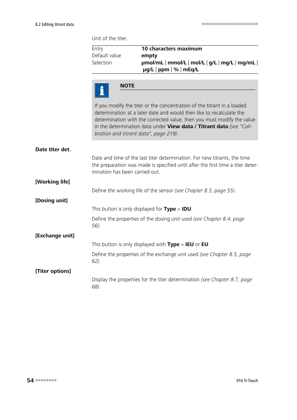 Metrohm 916 Ti-Touch User Manual | Page 70 / 459