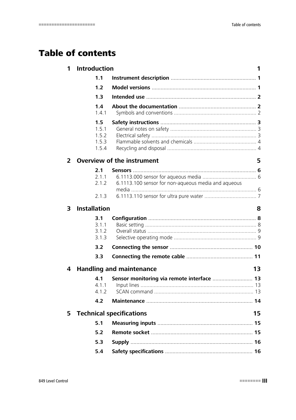 Metrohm 849 Level Control User Manual | Page 5 / 32