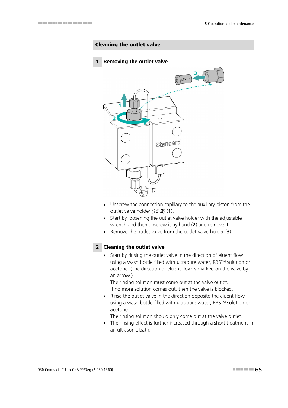 Metrohm 930 Compact IC Flex ChS/PP/Deg User Manual | Page 73 / 116