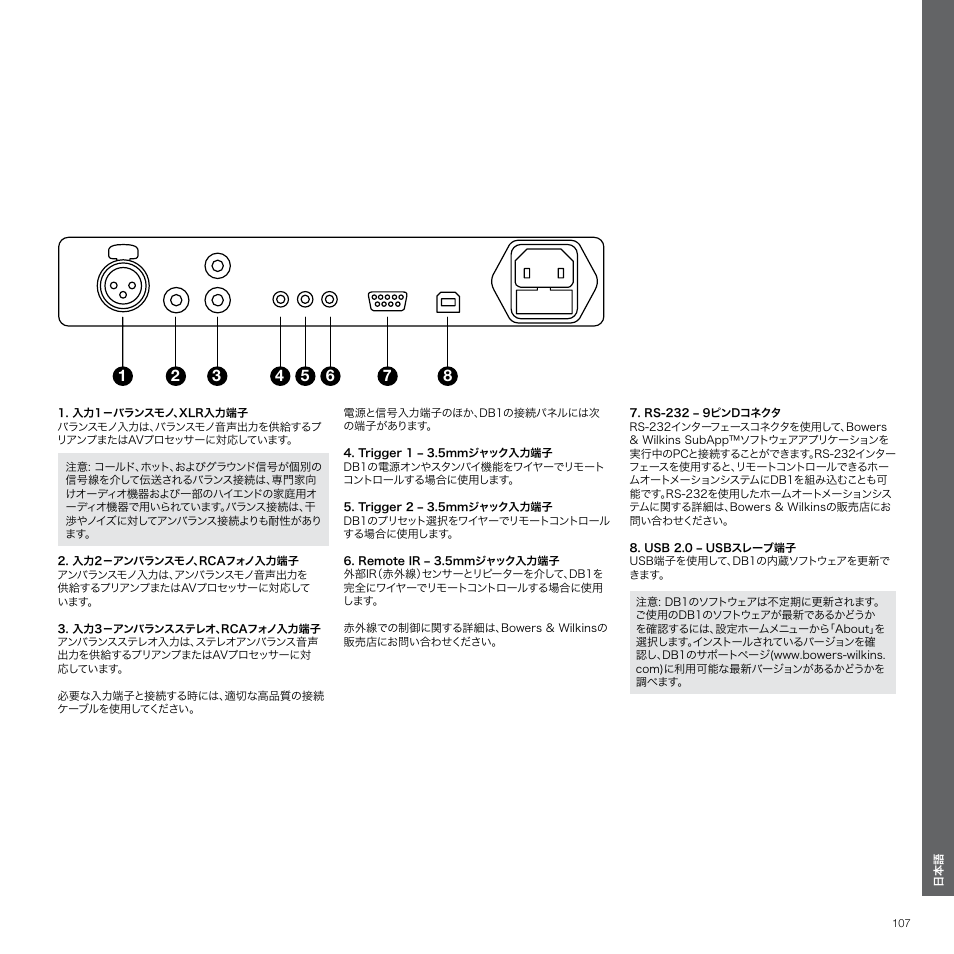 Bowers & Wilkins DB1 User Manual | Page 107 / 115