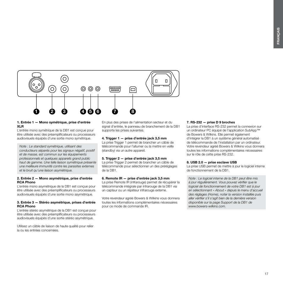 Bowers & Wilkins DB1 User Manual | Page 17 / 115