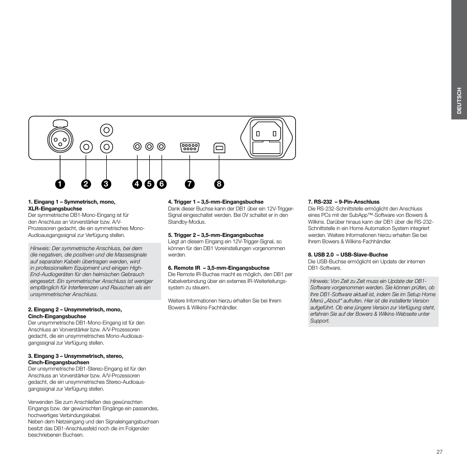 Bowers & Wilkins DB1 User Manual | Page 27 / 115