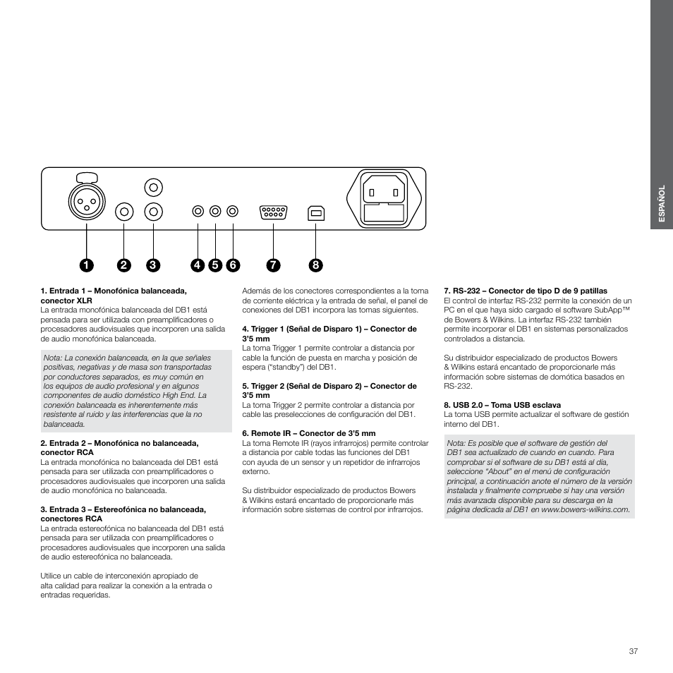 Bowers & Wilkins DB1 User Manual | Page 37 / 115