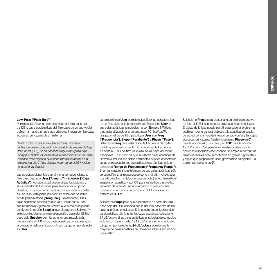 Bowers & Wilkins DB1 User Manual | Page 41 / 115