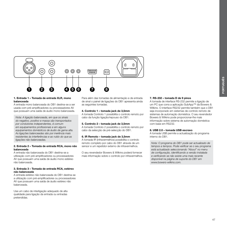 Bowers & Wilkins DB1 User Manual | Page 47 / 115