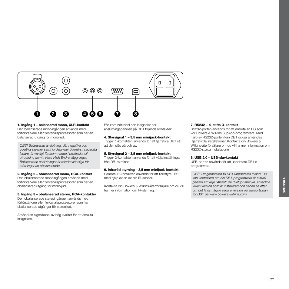 Bowers & Wilkins DB1 User Manual | Page 77 / 115