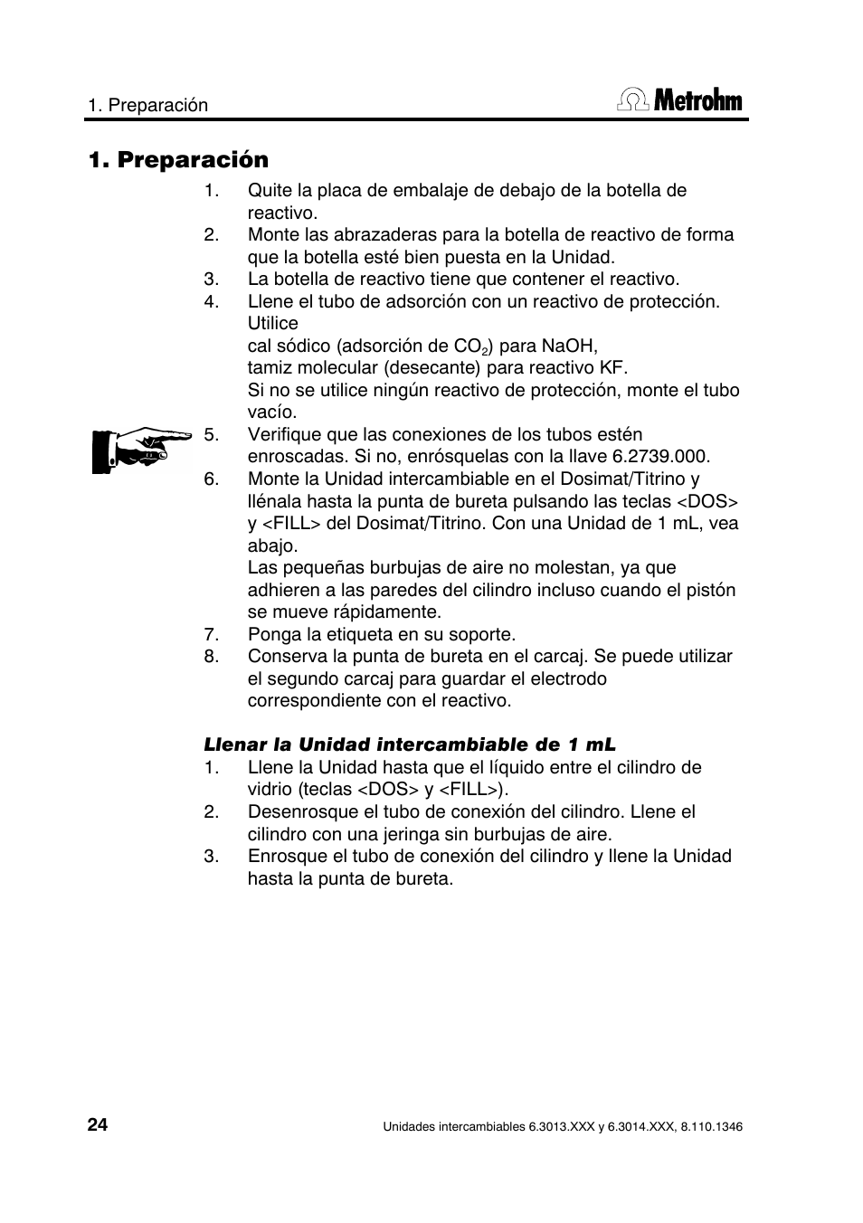 Preparación | Metrohm 739 Exchange unit User Manual | Page 24 / 42