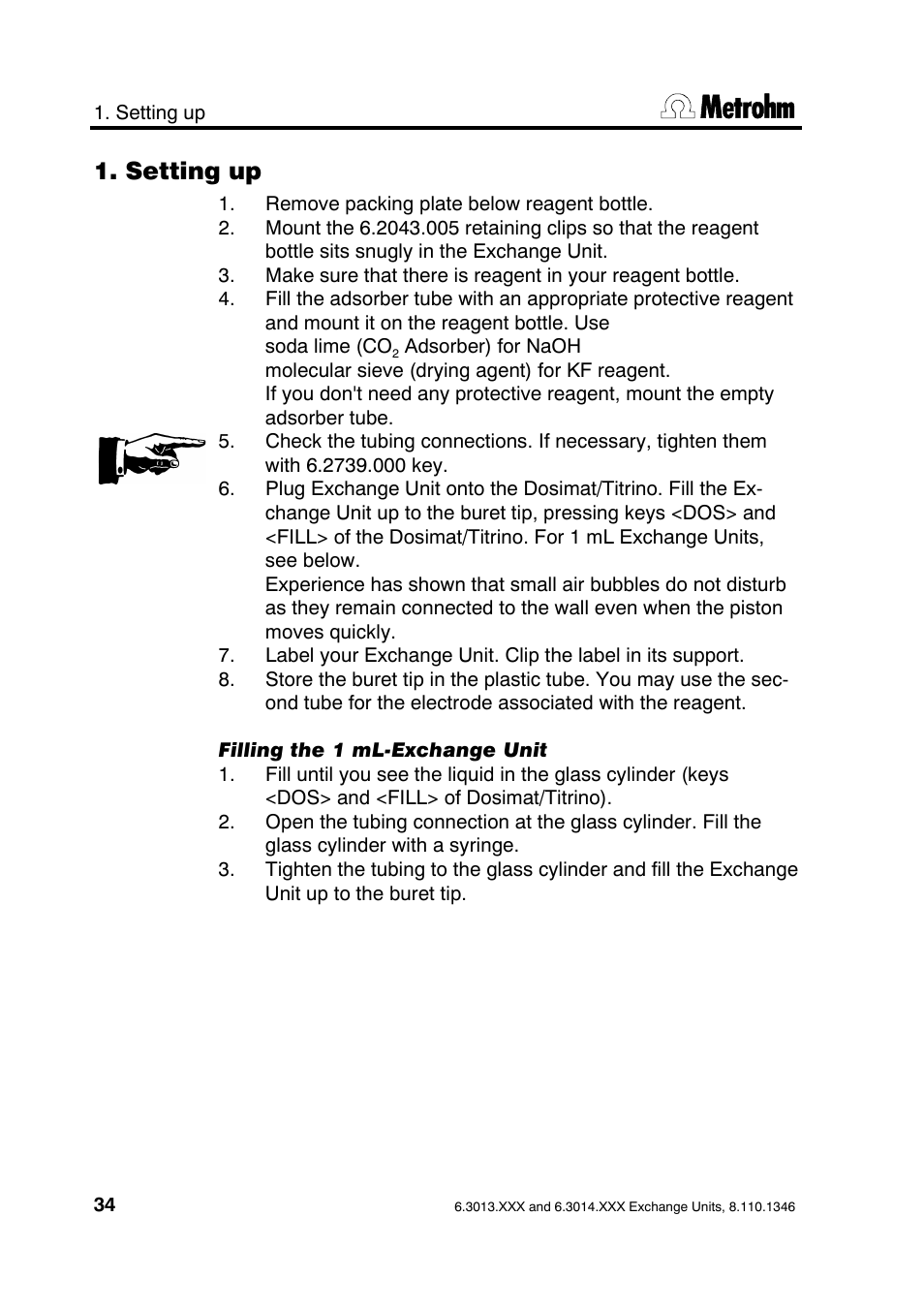 Setting up | Metrohm 739 Exchange unit User Manual | Page 34 / 42