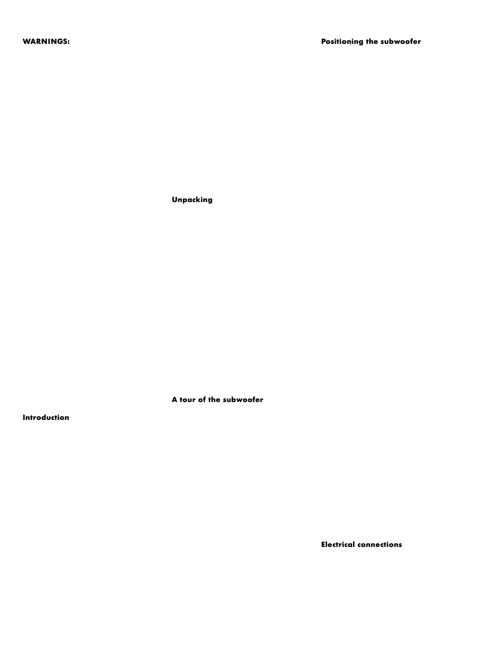 Bowers & Wilkins ASW 2500 User Manual | Page 5 / 38