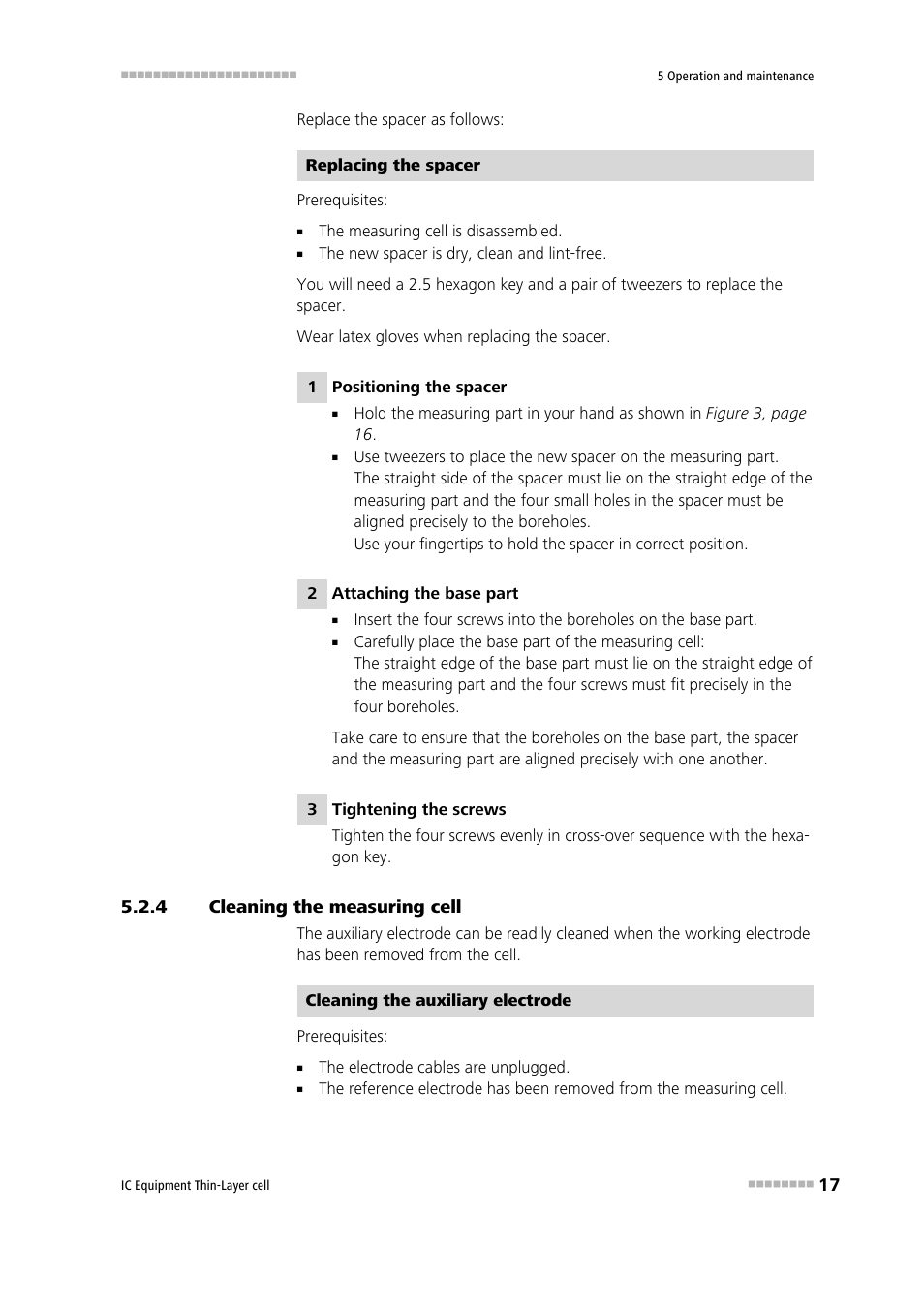 4 cleaning the measuring cell, Cleaning the measuring cell | Metrohm Thin-Layer cell User Manual | Page 23 / 29