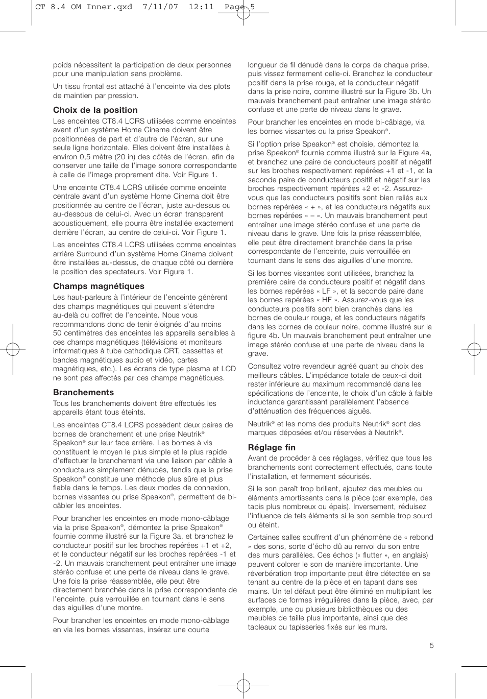 Bowers & Wilkins CT8.4 LCRS User Manual | Page 9 / 17