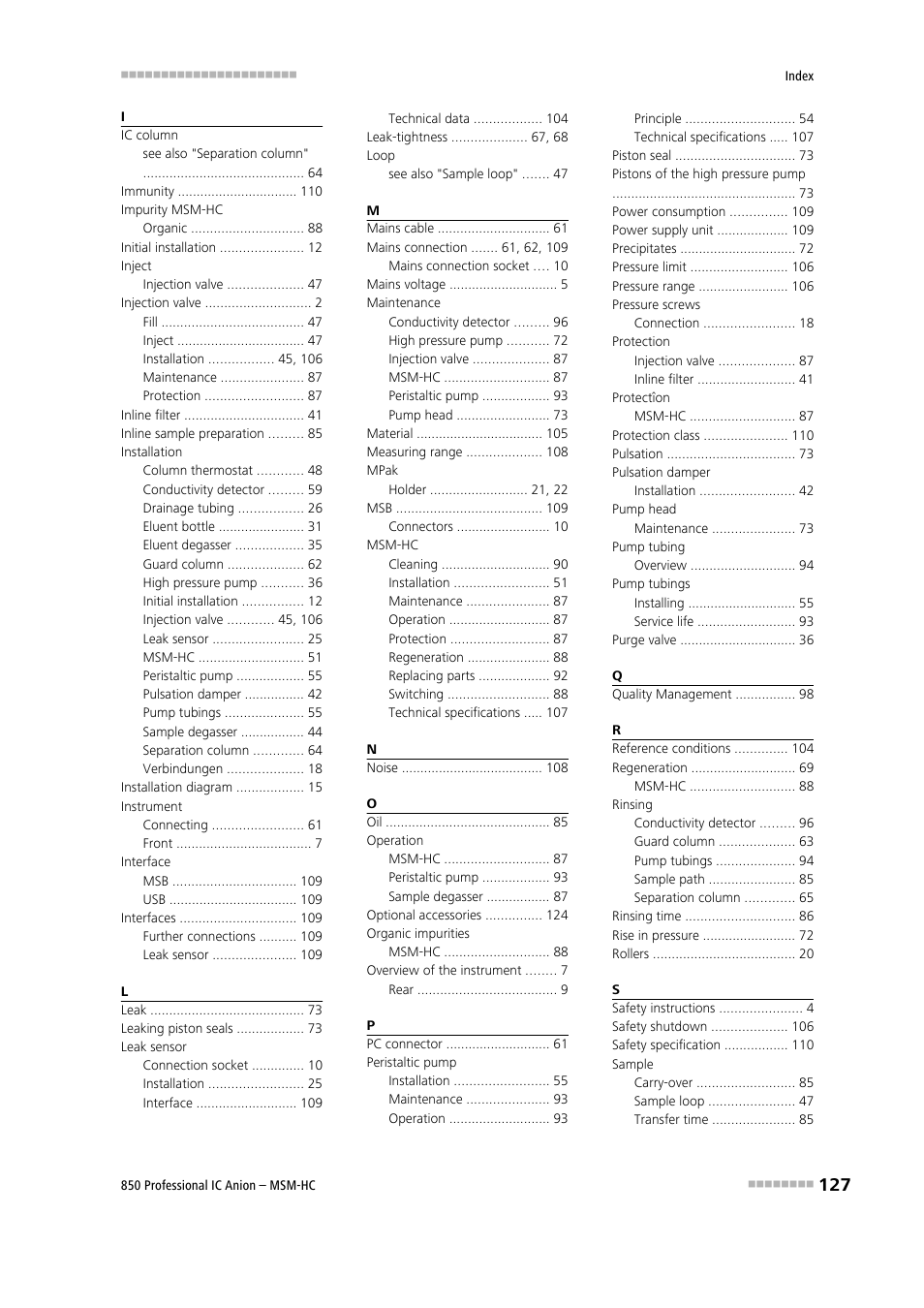 Metrohm 850 Professional IC Anion MSM-HC User Manual | Page 137 / 138