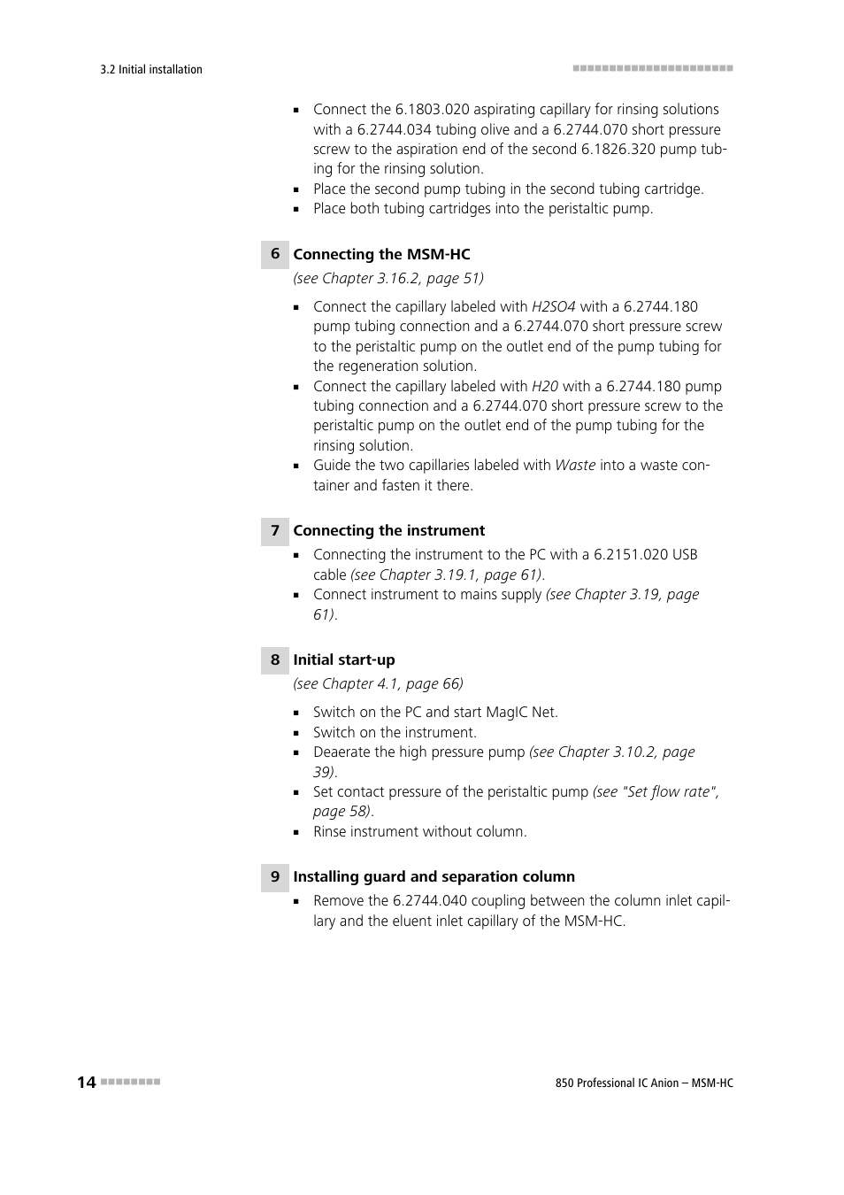 Metrohm 850 Professional IC Anion MSM-HC User Manual | Page 24 / 138