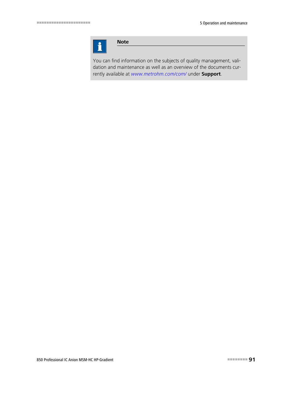 Metrohm 850 Professional IC Anion MSM-HC - Gradient User Manual | Page 101 / 132