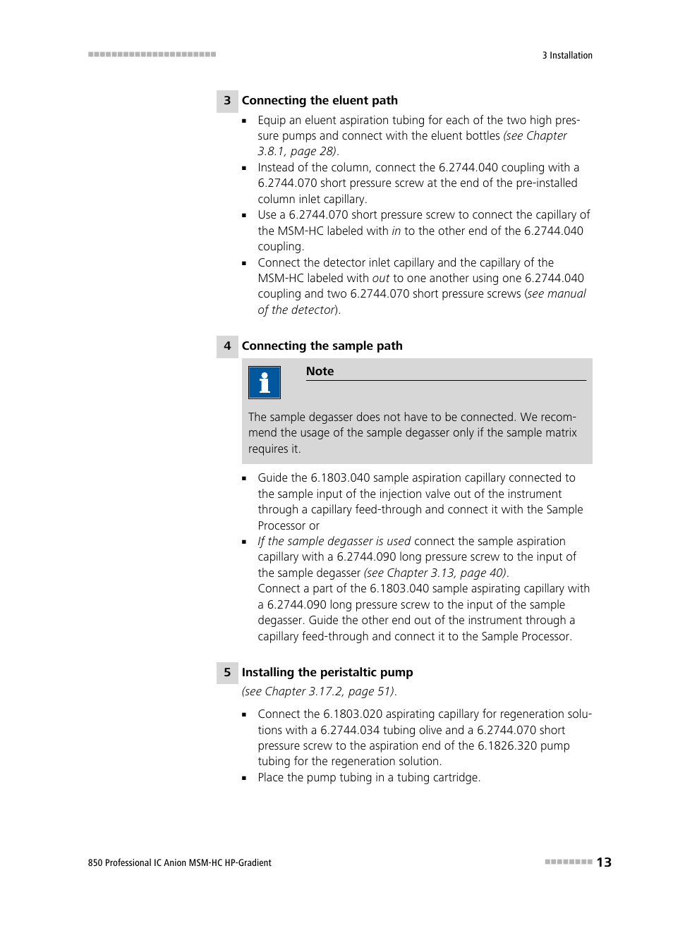 Metrohm 850 Professional IC Anion MSM-HC - Gradient User Manual | Page 23 / 132