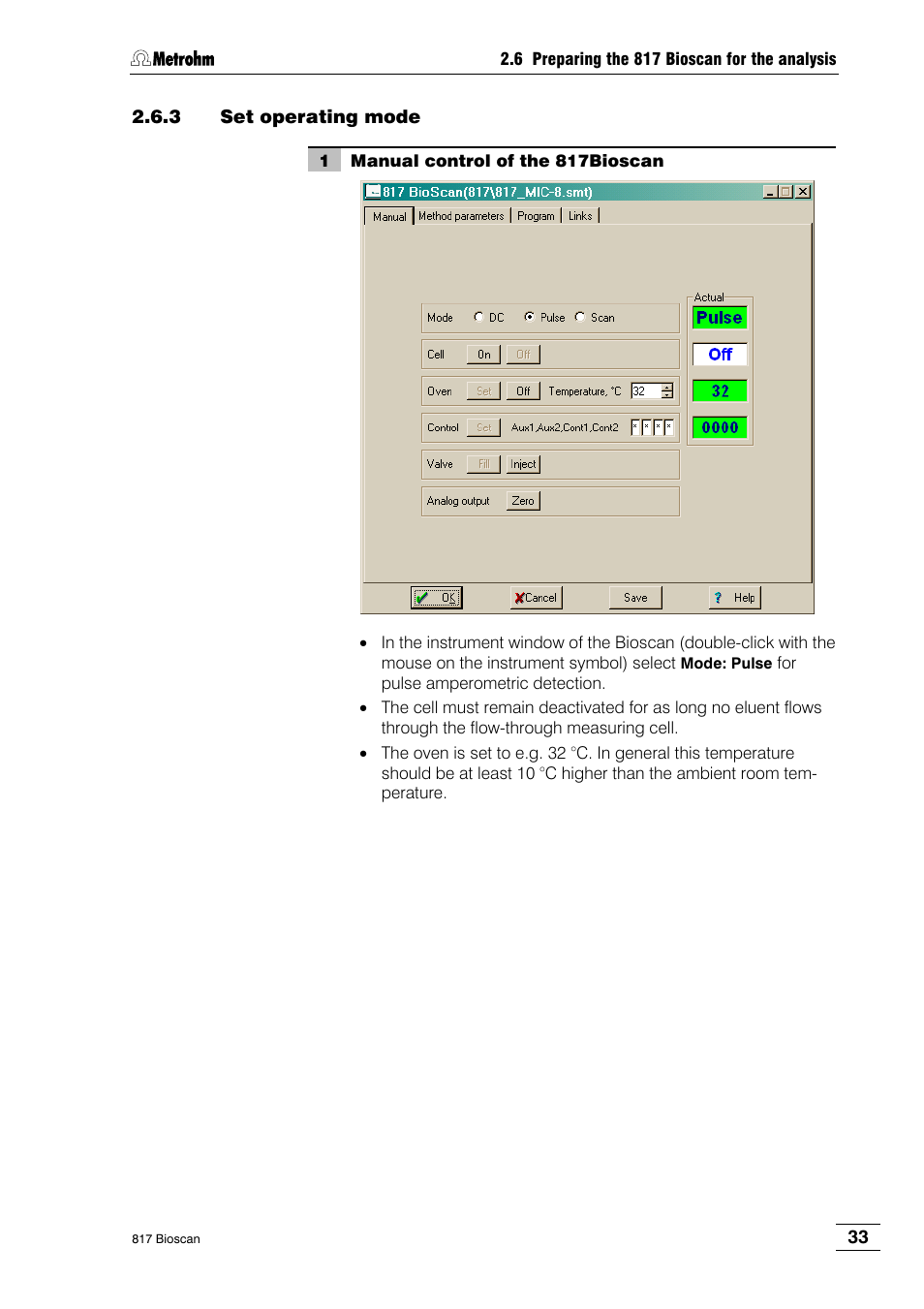 3 set operating mode | Metrohm 817 Bioscan User Manual | Page 41 / 85