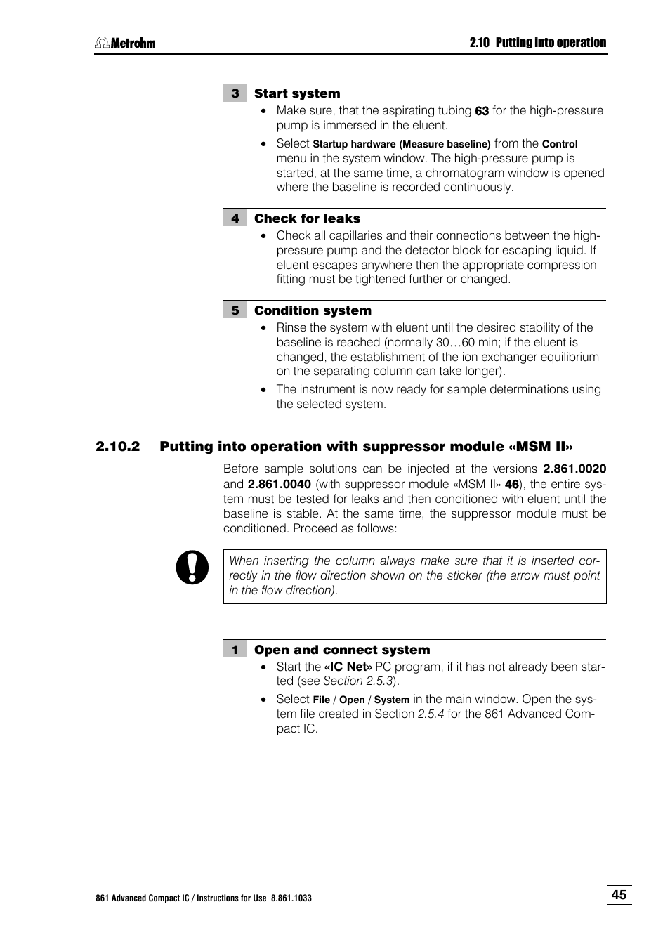 Metrohm 861 Advanced Compact IC User Manual | Page 55 / 119
