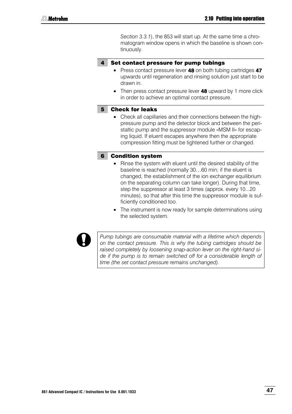 Metrohm 861 Advanced Compact IC User Manual | Page 57 / 119