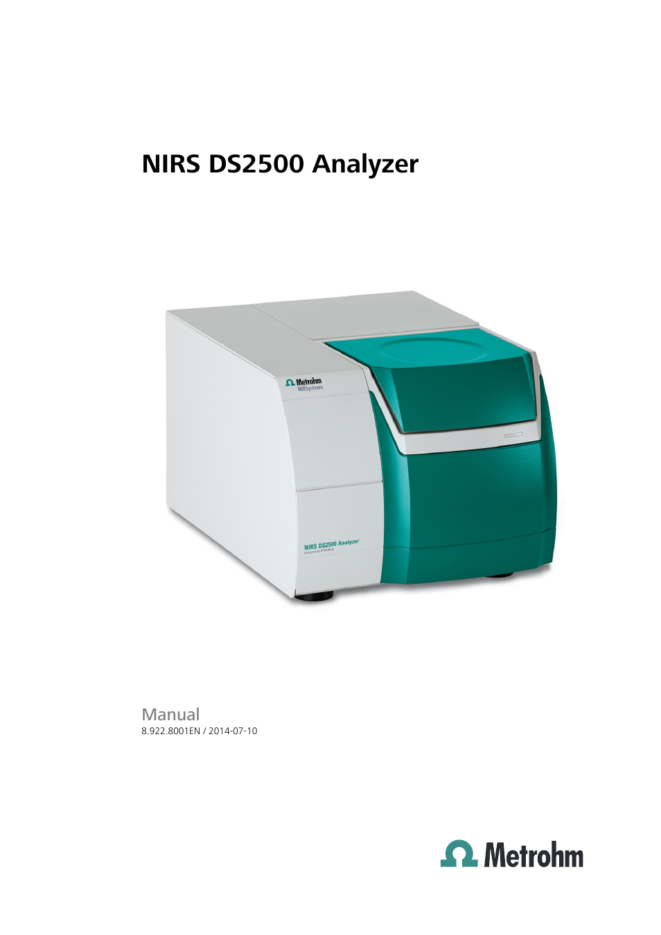 Metrohm NIRS DS2500 Analyzer User Manual | 48 pages