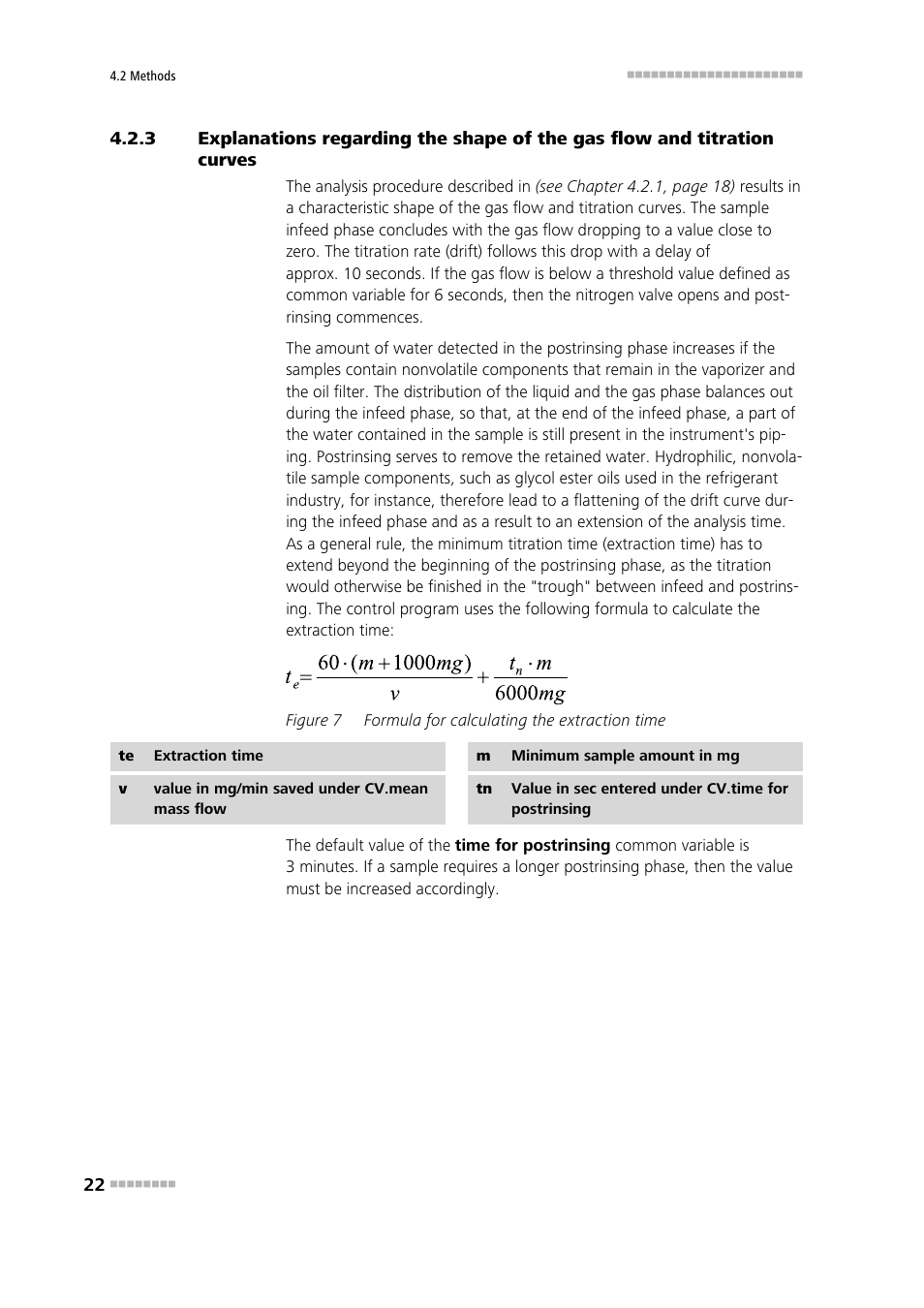 Figure 7, Formula for calculating the extraction time | Metrohm 875 KF Gas Analyzer User Manual | Page 30 / 55