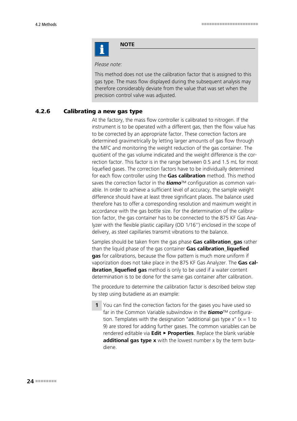 6 calibrating a new gas type, Calibrating a new gas type | Metrohm 875 KF Gas Analyzer User Manual | Page 32 / 55