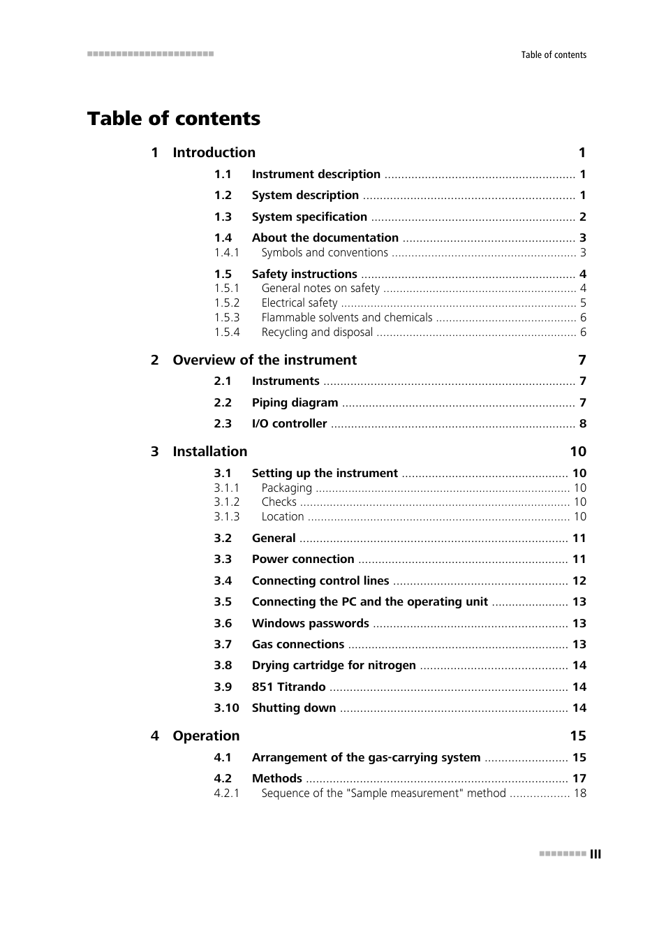 Metrohm 875 KF Gas Analyzer User Manual | Page 5 / 55