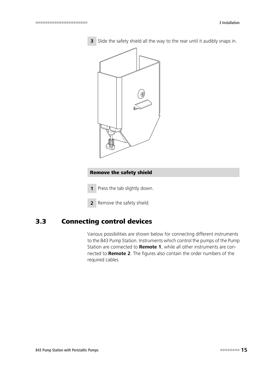 3 connecting control devices, Connecting control devices | Metrohm 843 Pump Station with peristaltic pump User Manual | Page 23 / 56