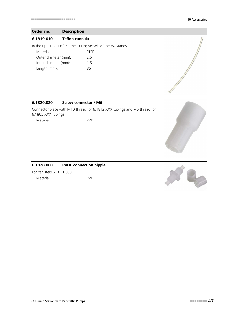 Metrohm 843 Pump Station with peristaltic pump User Manual | Page 55 / 56