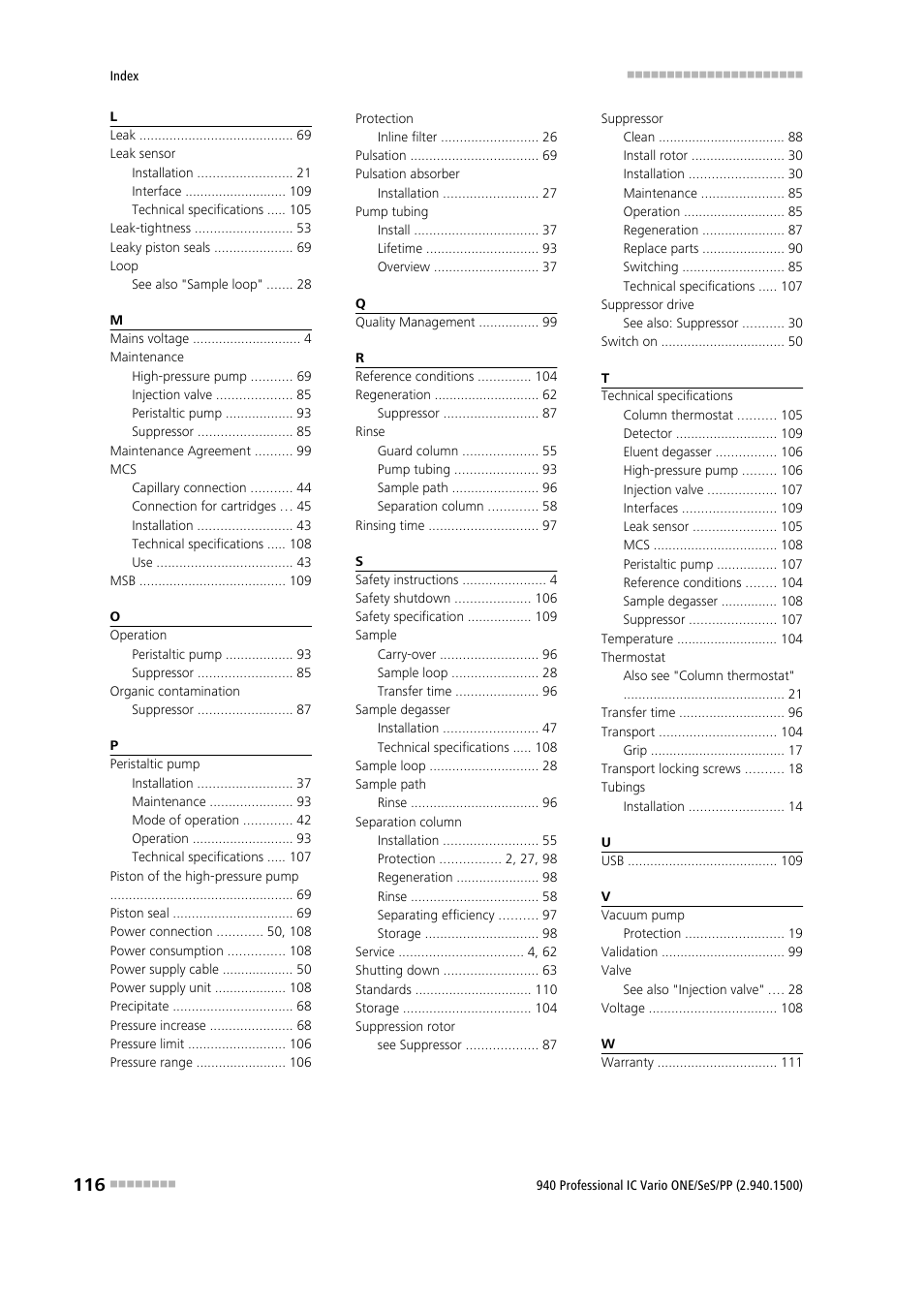 Metrohm 940 Professional IC Vario ONE/SeS/PP User Manual | Page 126 / 126