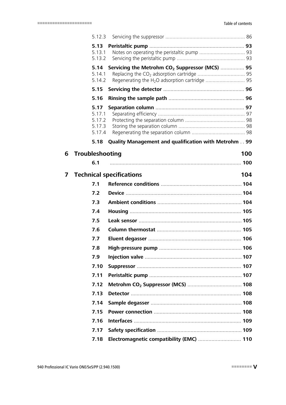 Metrohm 940 Professional IC Vario ONE/SeS/PP User Manual | Page 7 / 126
