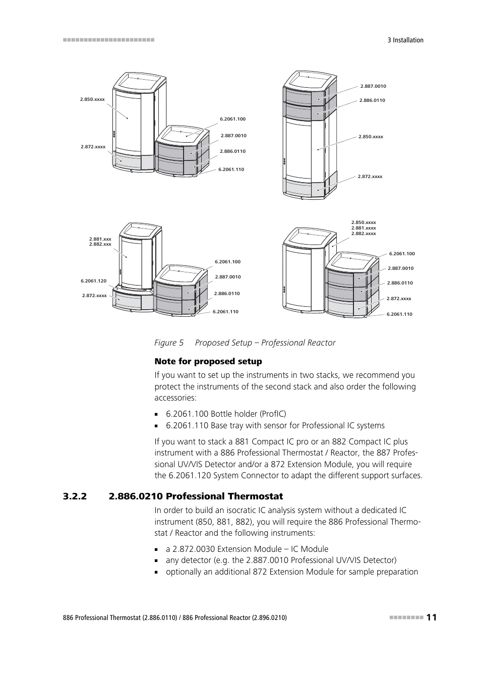 2 2.886.0210 professional thermostat, 0210 professional thermostat, Figure 5 | Proposed setup – professional reactor | Metrohm 886 Prof.Thermostat/Reactor User Manual | Page 19 / 66