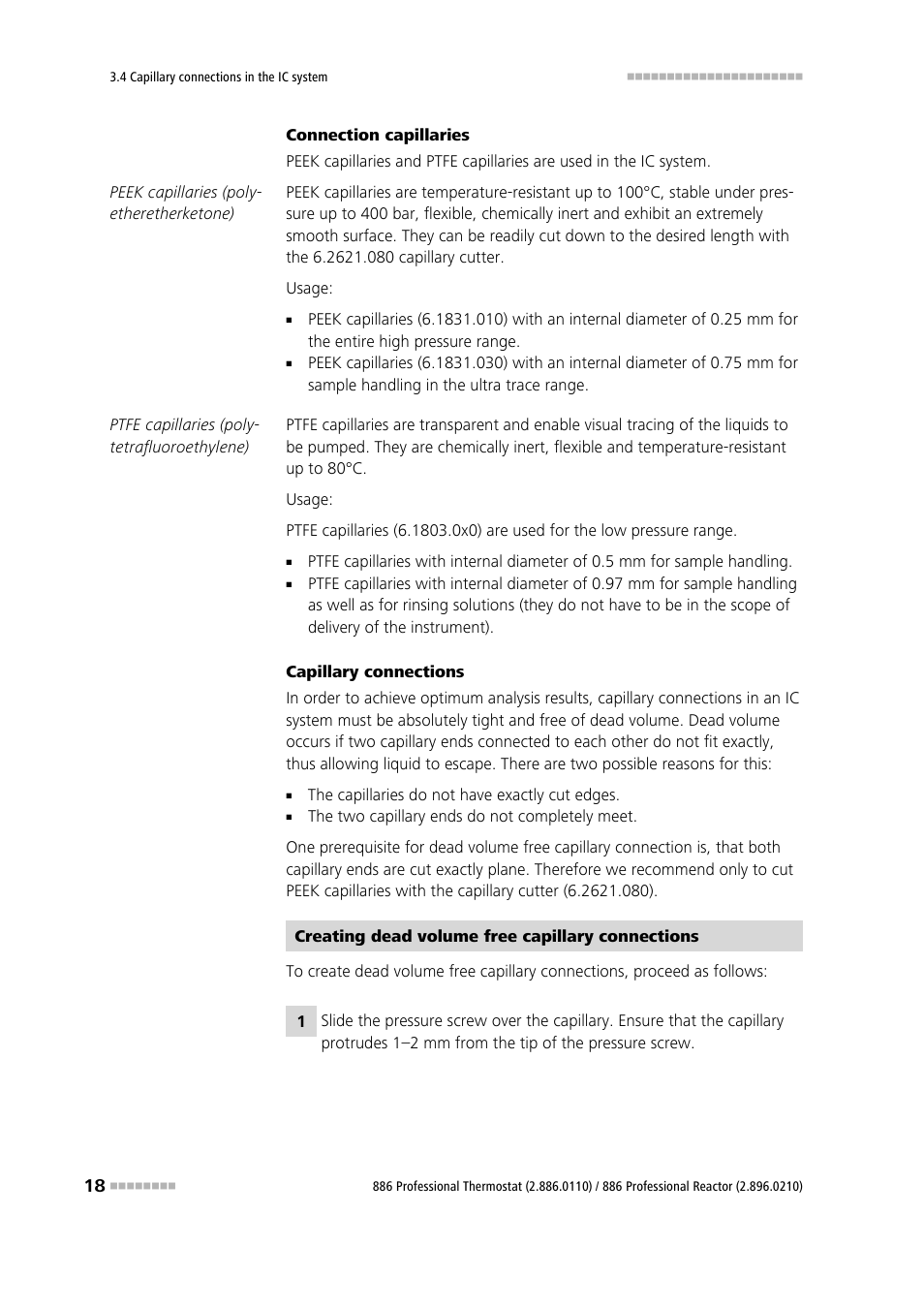 Metrohm 886 Prof.Thermostat/Reactor User Manual | Page 26 / 66