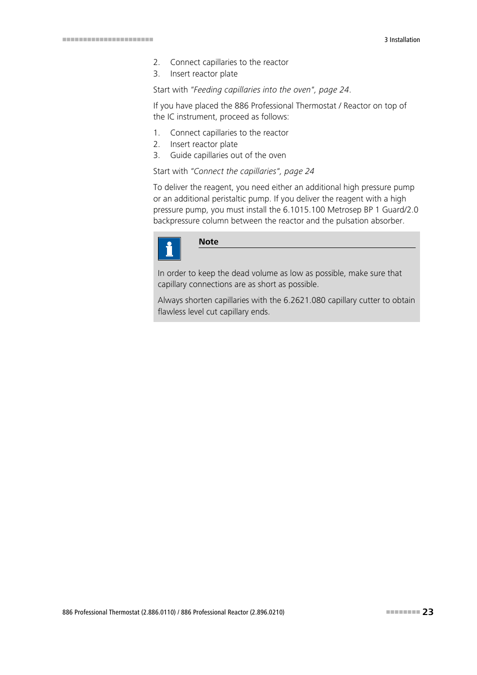 Metrohm 886 Prof.Thermostat/Reactor User Manual | Page 31 / 66