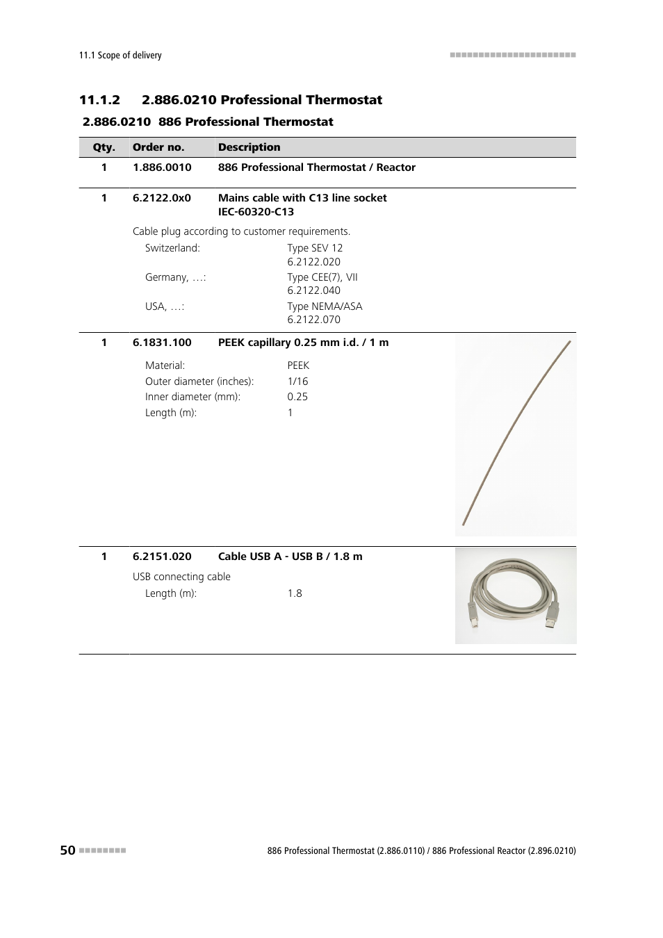 2 2.886.0210 professional thermostat, 0210 professional thermostat | Metrohm 886 Prof.Thermostat/Reactor User Manual | Page 58 / 66